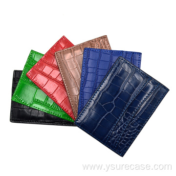 Custom Logo Hot Sale Crocodile Credit Card Holder